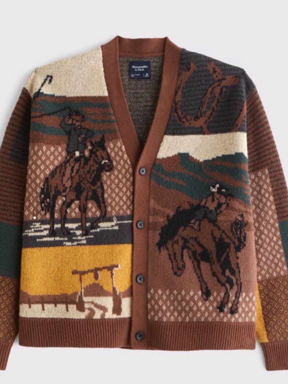 Abercrombie & Fitch Multicolor Patterned Cardigan